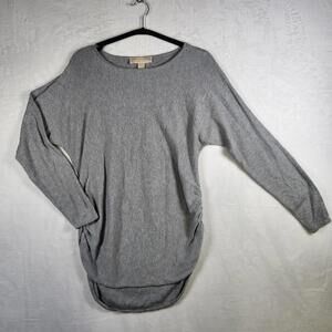 Michael Kors Womens Gray Long‎ Sleeve Sweater Cinched Bottom Size Small
